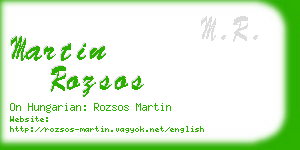 martin rozsos business card